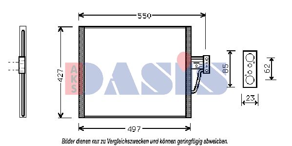 AKS DASIS Конденсатор, кондиционер 052250N